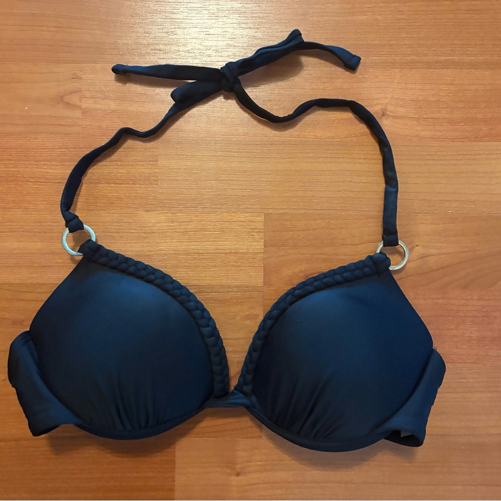 Stylish Black Halter Bikini Top